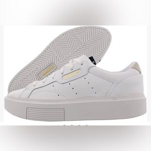 Adidas Sleek white leather sneakers